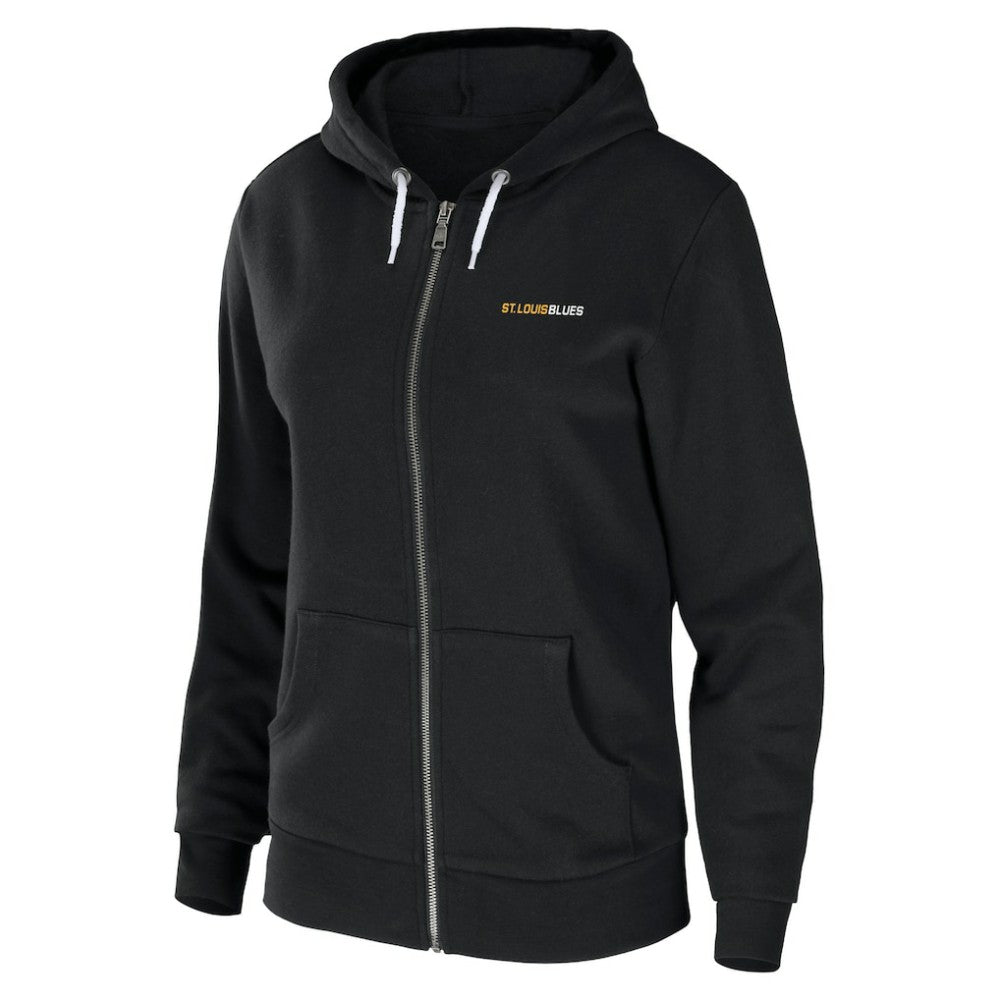 St. Louis Blues WEAR by Erin Andrews Women's Sponge Fleece Full-Zip Hoodie - Black - NHL