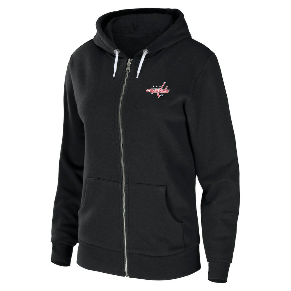 Washington Capitals WEAR by Erin Andrews Women's Sponge Fleece Full-Zip Hoodie - Black - NHL