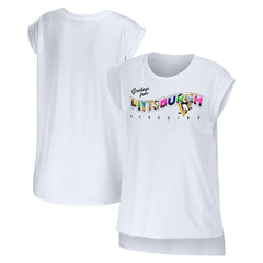 Pittsburgh Penguins WEAR by Erin Andrews Women's Greetings From Muscle T-Shirt - White - NHL