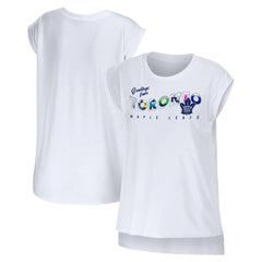 Toronto Maple Leafs WEAR by Erin Andrews Women's Greetings From Muscle T-Shirt - White - NHL