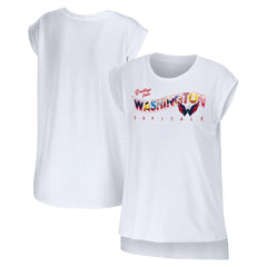 Washington Capitals WEAR by Erin Andrews Women's Greetings From Muscle T-Shirt - White - NHL