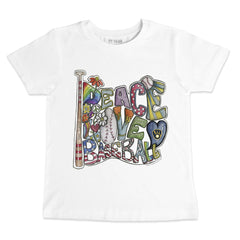 Milwaukee Brewers Tiny Turnip Youth Peace Love Baseball T-Shirt - MLB