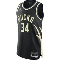 Giannis Antetokounmpo Milwaukee Bucks Jordan Brand Authentic Player Jersey Statement Edition Black - NBA