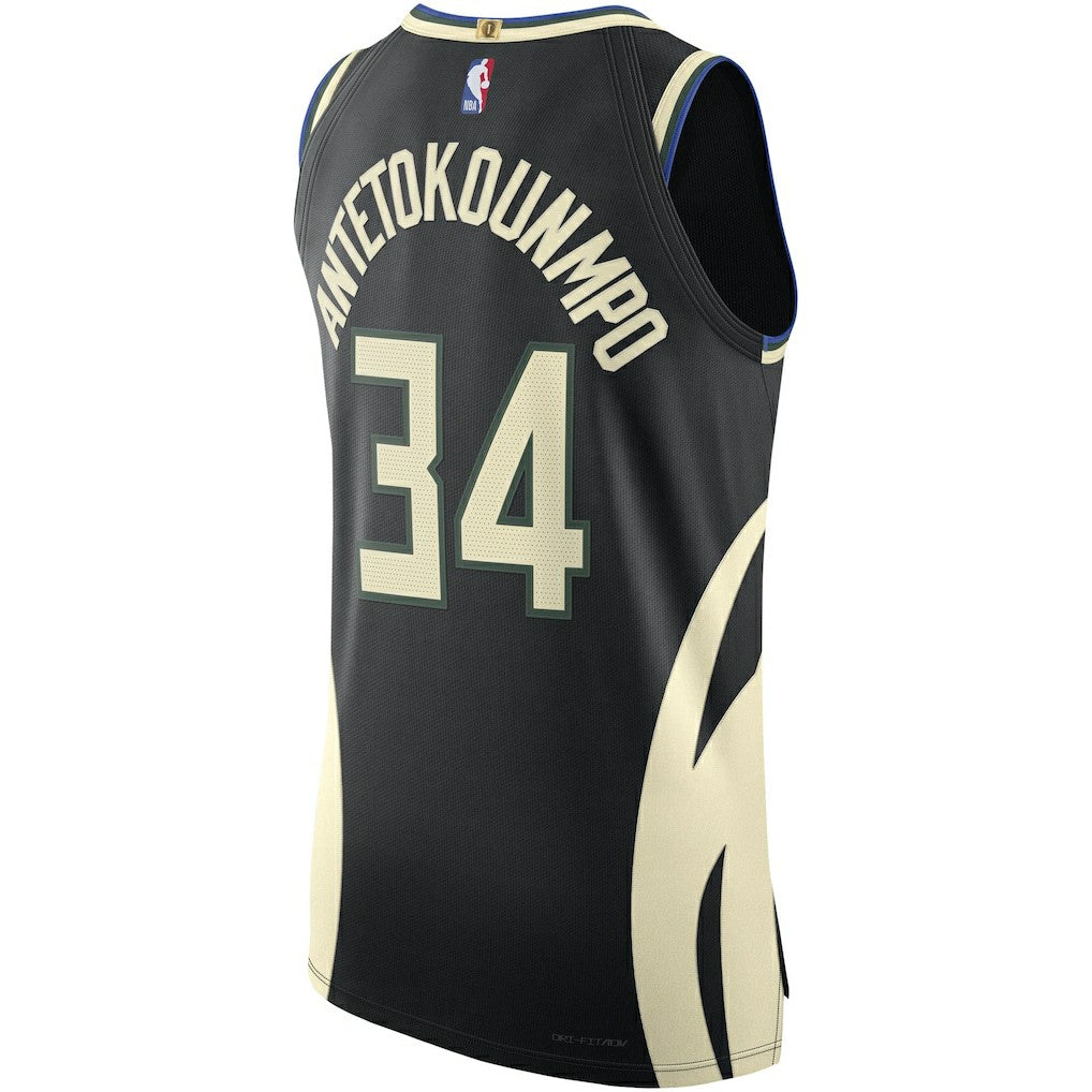 Giannis Antetokounmpo Milwaukee Bucks Jordan Brand Authentic Player Jersey Statement Edition Black - NBA