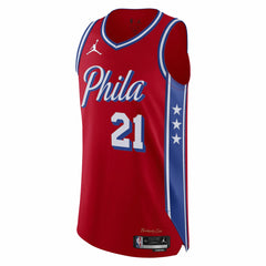 Joel Embiid Philadelphia 76ers Jordan Brand Authentic Player Jersey Statement Edition Red - NBA