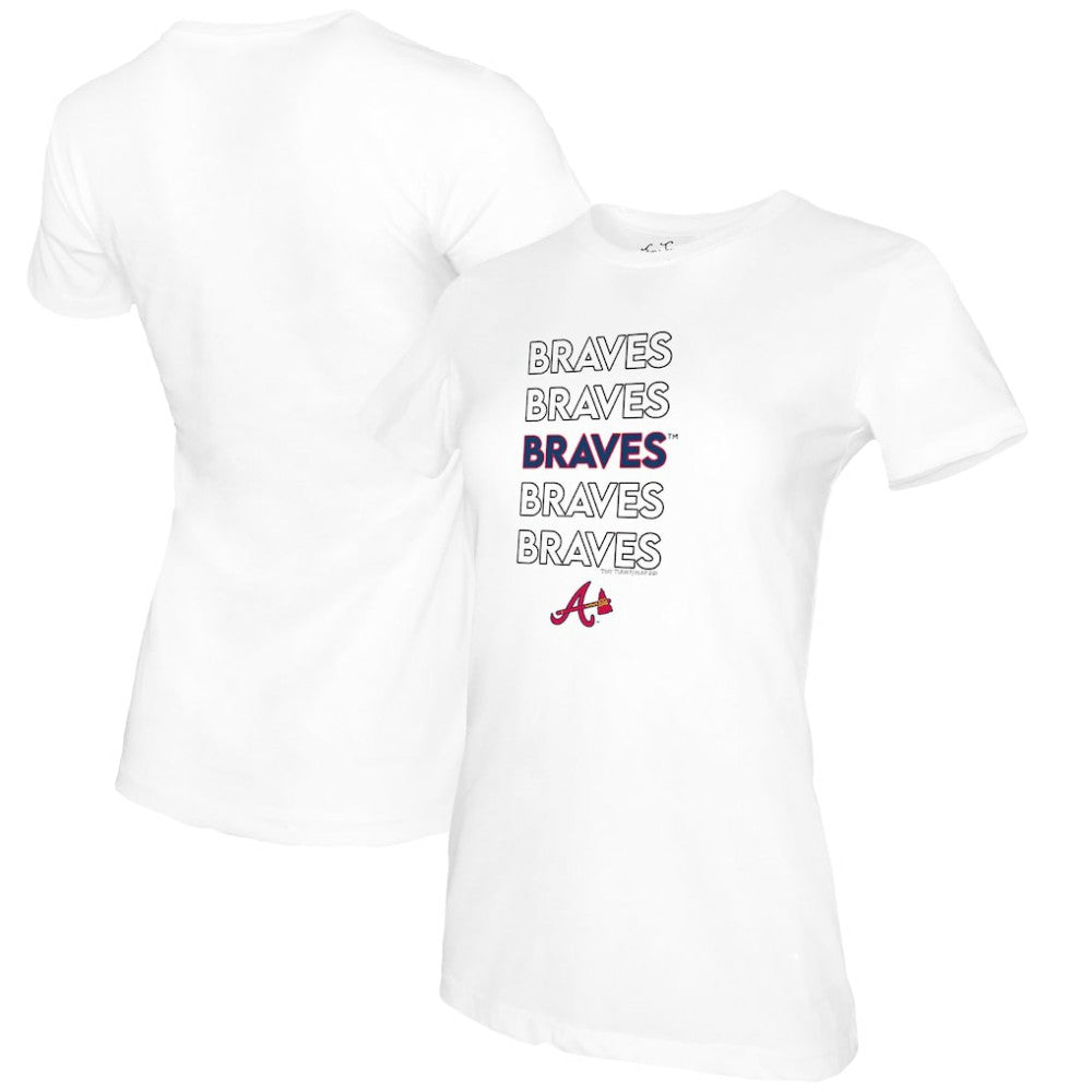Atlanta Braves Tiny Turnip Women's Stacked T-Shirt - MLB