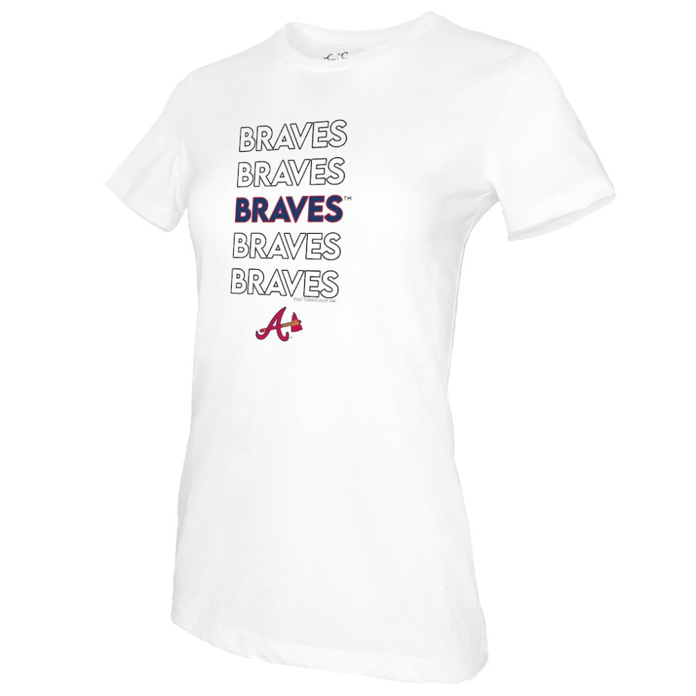 Atlanta Braves Tiny Turnip Women's Stacked T-Shirt - MLB