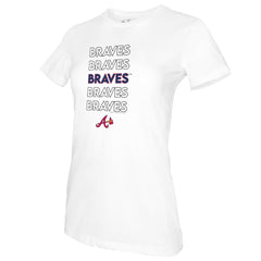 Atlanta Braves Tiny Turnip Women's Stacked T-Shirt - MLB