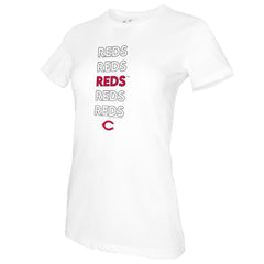 Cincinnati Reds Tiny Turnip Women's Stacked T-Shirt - MLB