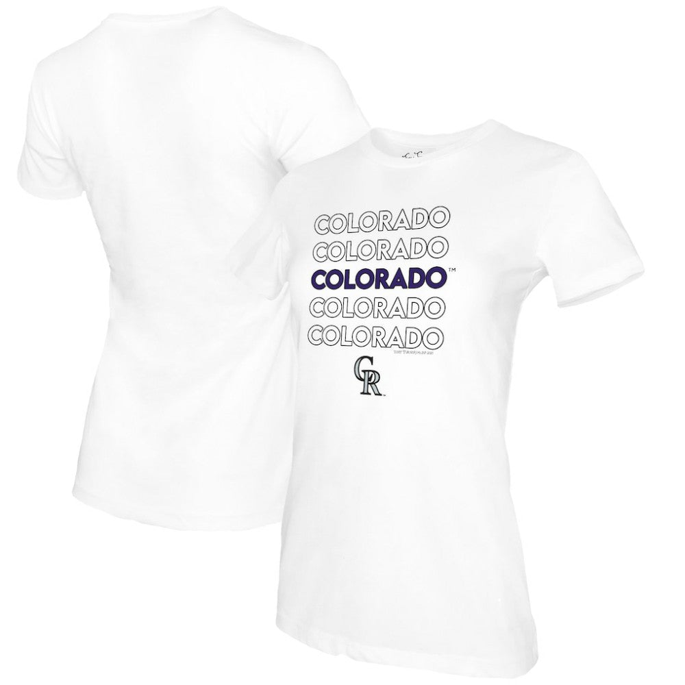 Colorado Rockies Tiny Turnip Women's Stacked T-Shirt - MLB