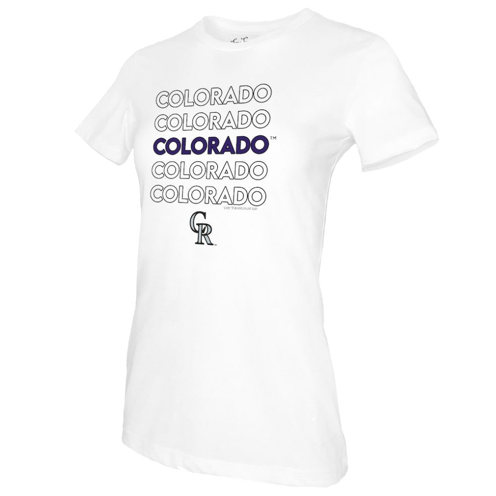 Colorado Rockies Tiny Turnip Women's Stacked T-Shirt - MLB