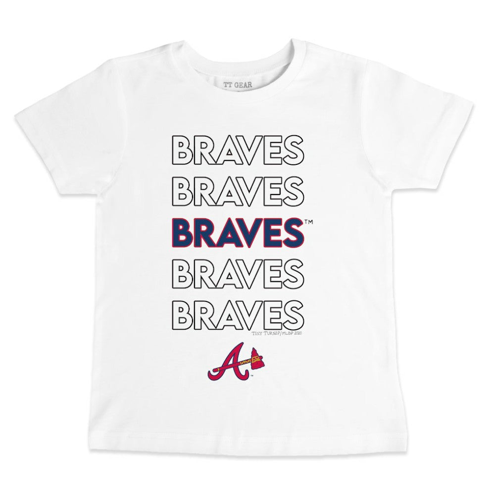 Atlanta Braves Tiny Turnip Youth Stacked T-Shirt - MLB