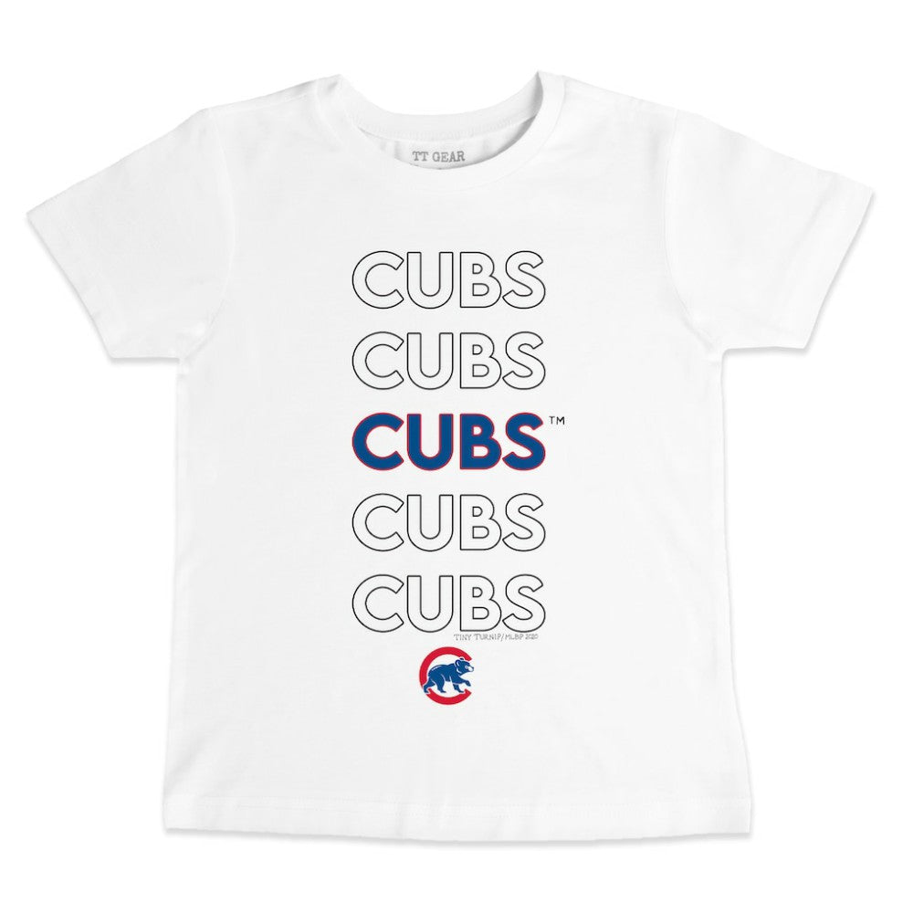 Chicago Cubs Tiny Turnip Youth Stacked T-Shirt - MLB