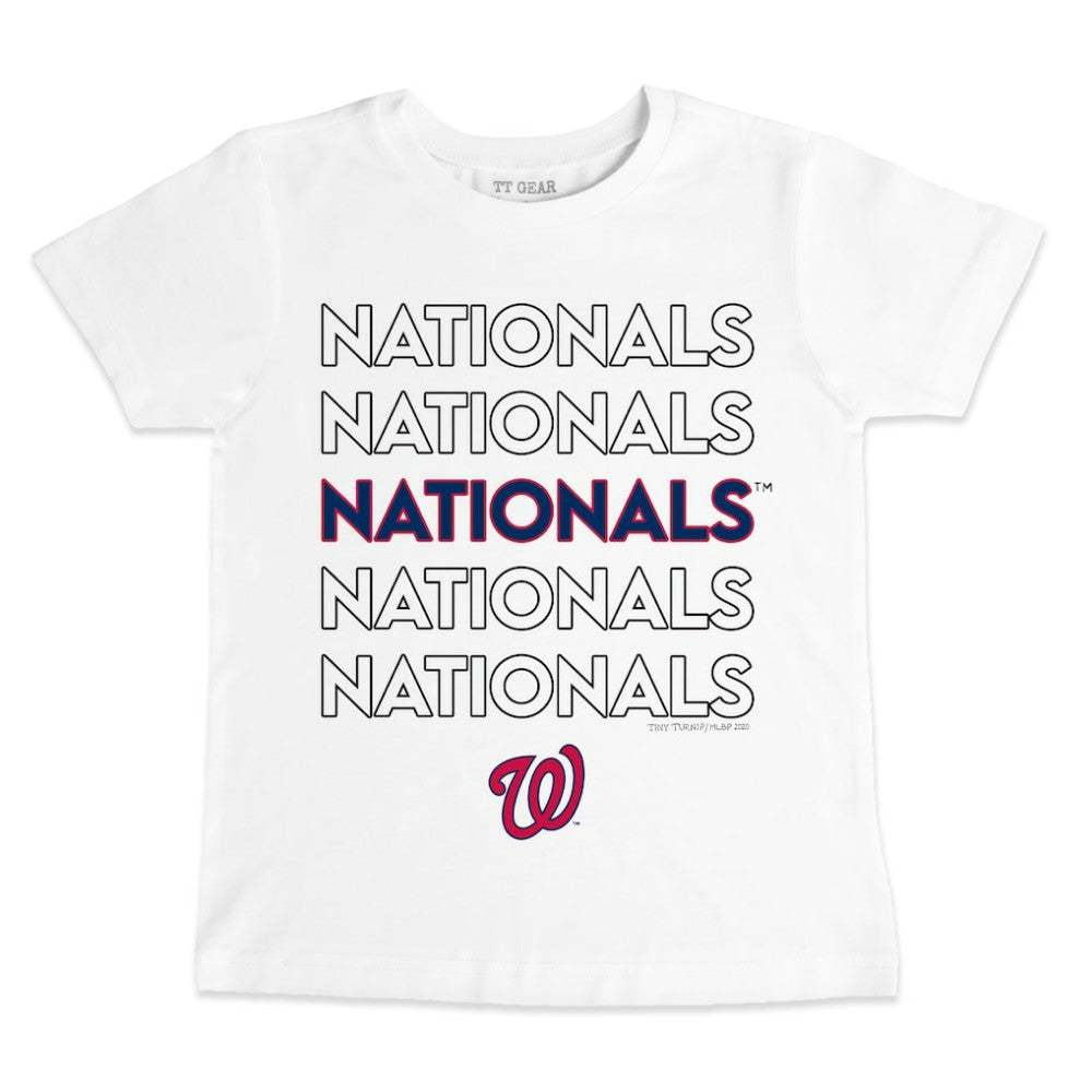 Washington Nationals Tiny Turnip Youth Stacked T-Shirt - MLB