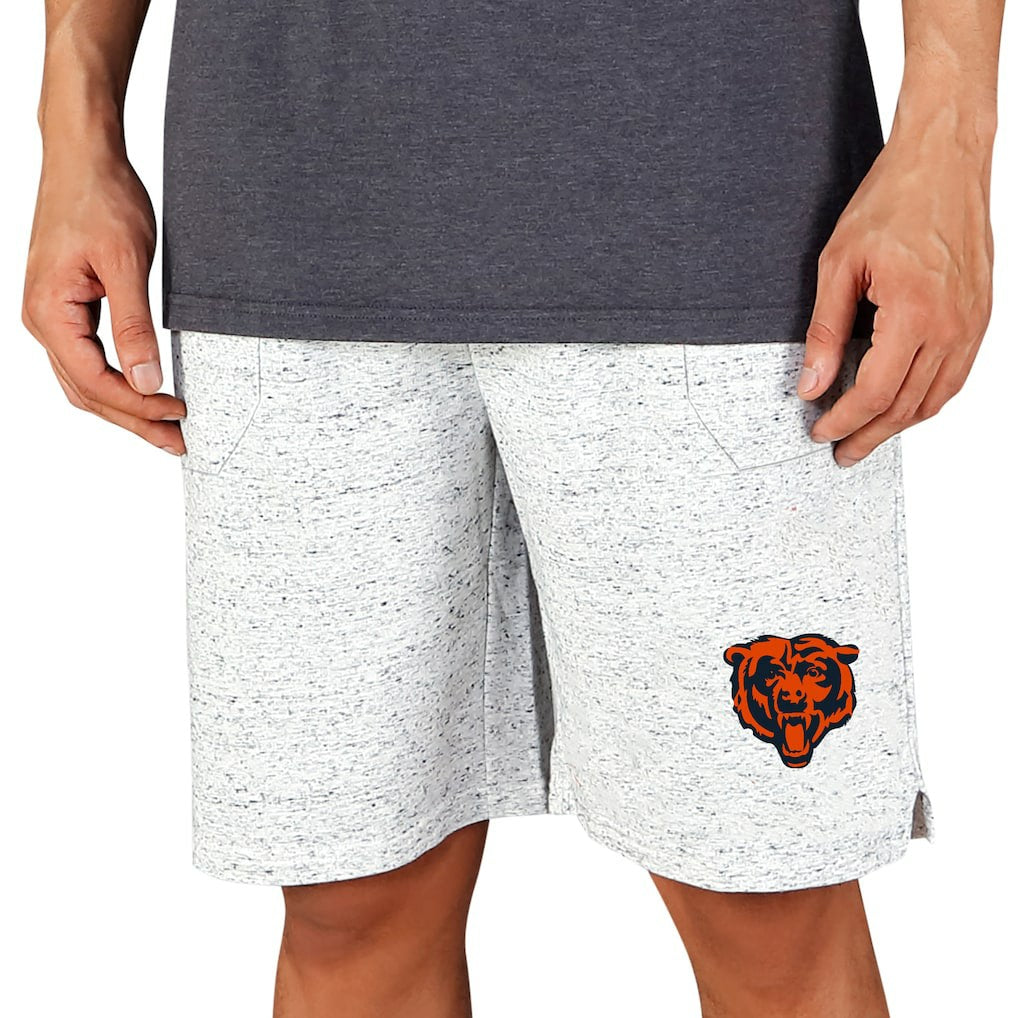 Chicago Bears Concepts Sport Throttle Knit Jam Shorts White/Charcoal | NFL