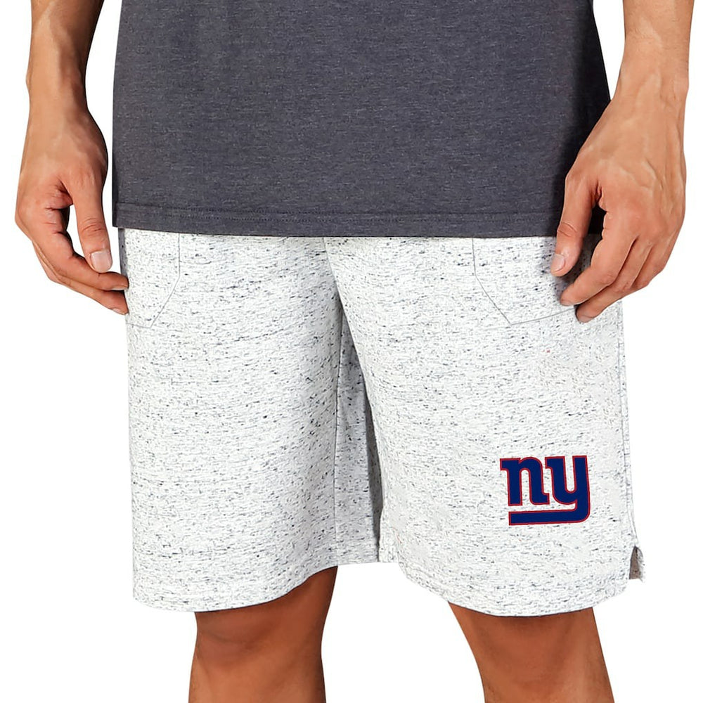 New York Giants Concepts Sport Throttle Knit Jam Shorts White/Charcoal | NFL