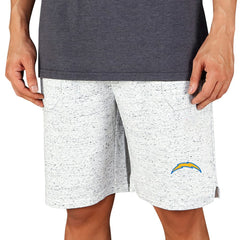 Los Angeles Chargers Concepts Sport Throttle Knit Jam Shorts White/Charcoal | NFL