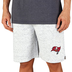 Tampa Bay Buccaneers Concepts Sport Throttle Knit Jam Shorts White/Charcoal | NFL