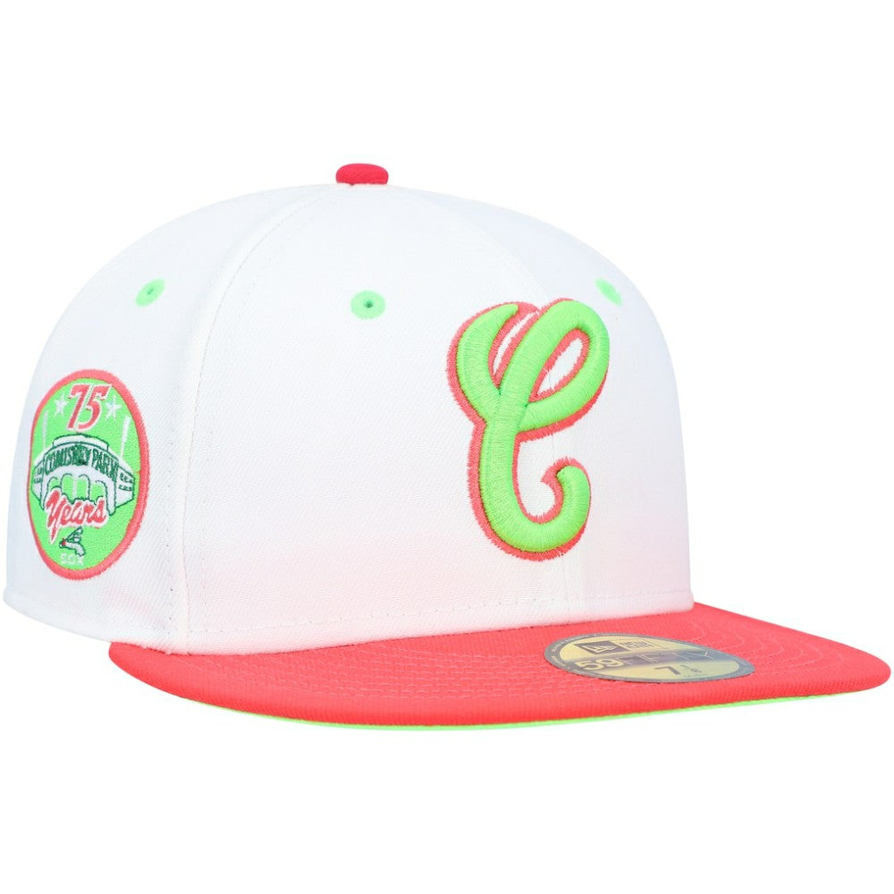 Chicago White Sox New Era Cooperstown Collection Comiskey Park 75th Anniversary Strawberry Lolli 59FIFTY Fitted Hat - MLB
