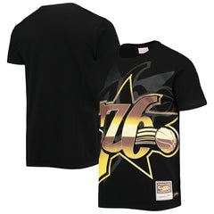 Philadelphia 76ers Big & Tall Hardwood Classics Big Face 4.0 T-Shirt Black - NBA