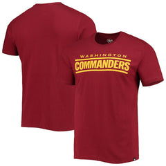 Washington Commanders '47 Wordmark Imprint Super Rival T-Shirt Burgundy | 47 brand