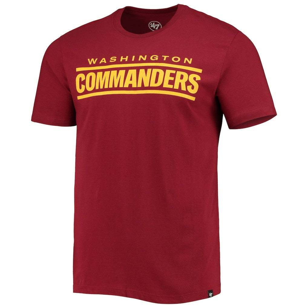 Washington Commanders '47 Wordmark Imprint Super Rival T-Shirt Burgundy | 47 brand