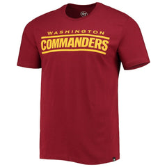 Washington Commanders '47 Wordmark Imprint Super Rival T-Shirt Burgundy | 47 brand