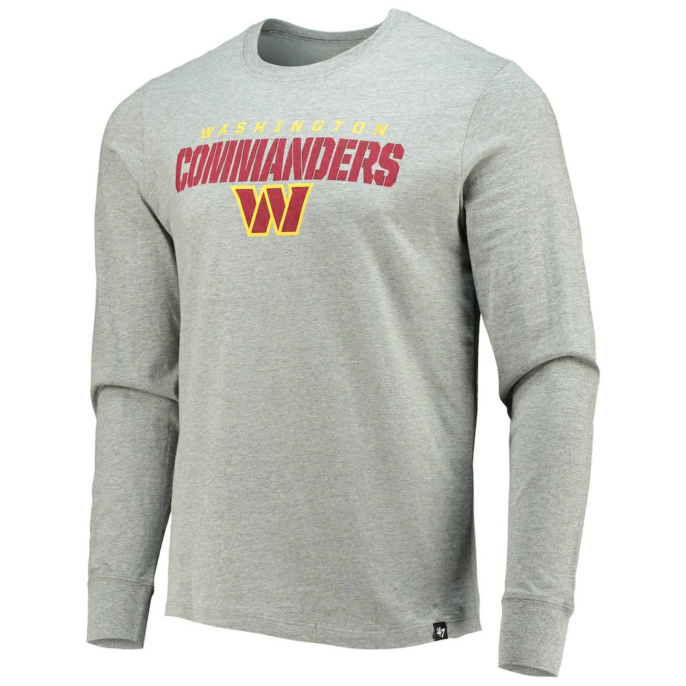 Washington Commanders '47 Traction Super Rival Long Sleeve T-Shirt Heathered Gray | 47 brand