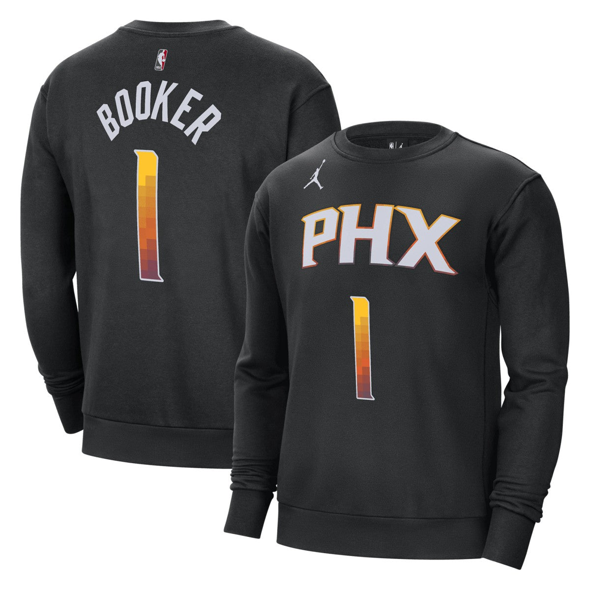 Devin Booker Phoenix Suns Jordan Brand Statement Name & Number Pullover Sweatshirt Black - NBA
