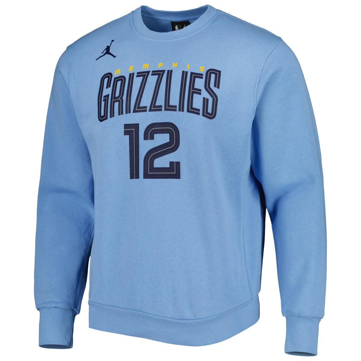 Ja Morant Memphis Grizzlies Jordan Brand Statement Name & Number Pullover Sweatshirt Light Blue - NBA