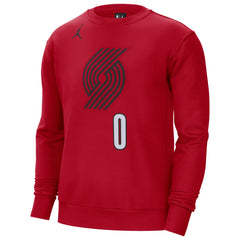 Damian Lillard Portland Trail Blazers Jordan Brand Statement Name & Number Pullover Sweatshirt Red - NBA