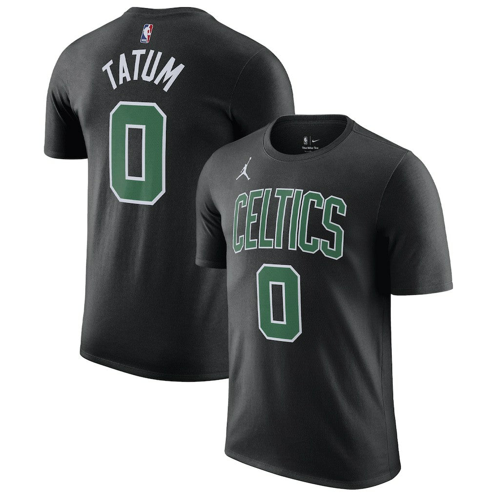 Jayson Tatum Boston Celtics Jordan Brand 2022/23 Statement Edition Name & Number T-Shirt Black - NBA