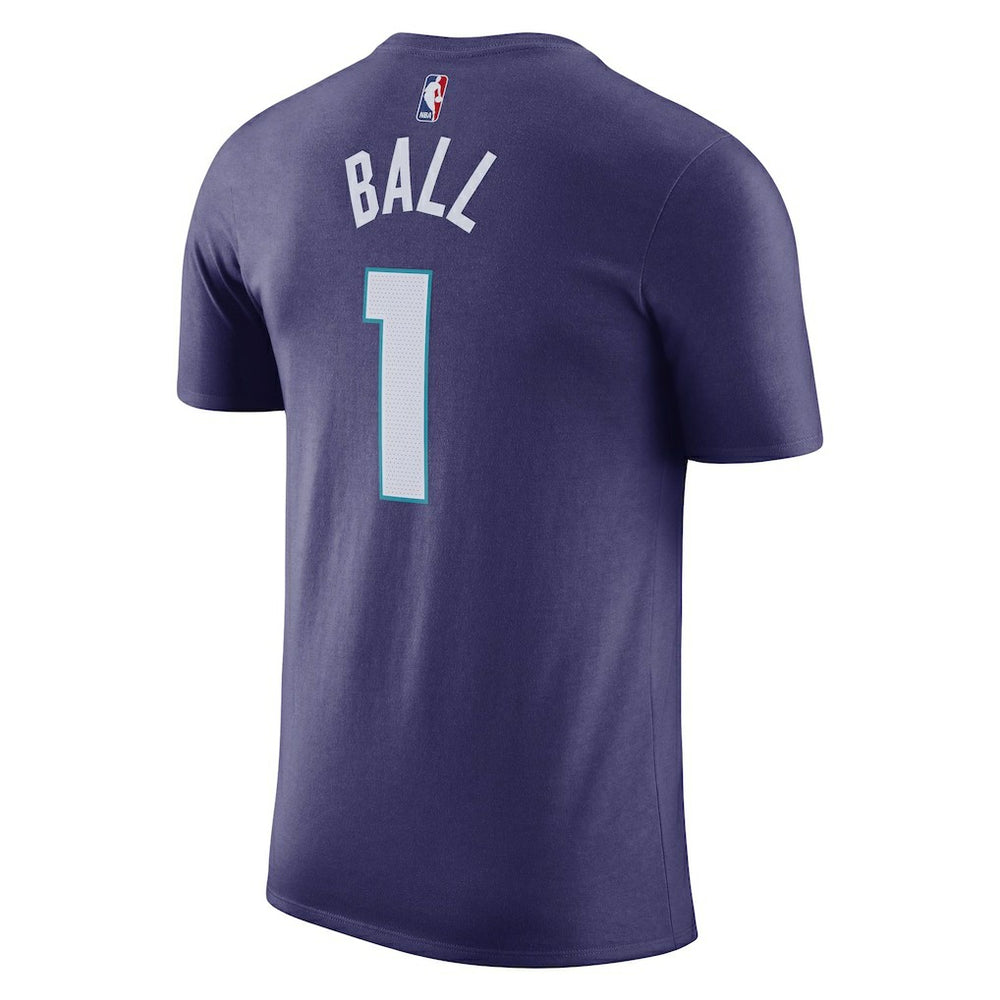 LaMelo Ball Charlotte Hornets Jordan Brand 2022/23 Statement Edition Name & Number T-Shirt Purple - NBA