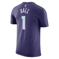 LaMelo Ball Charlotte Hornets Jordan Brand 2022/23 Statement Edition Name & Number T-Shirt Purple - NBA
