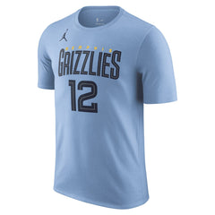 Ja Morant Memphis Grizzlies Jordan Brand 2022/23 Statement Edition Name & Number T-Shirt Light Blue - NBA