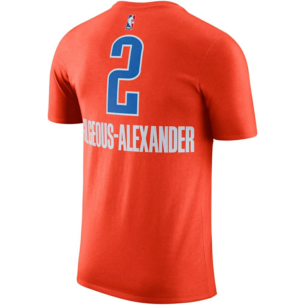 Shai Gilgeous-Alexander Oklahoma City Thunder Jordan Brand 2022/23 Statement Edition Name & Number T-Shirt Orange - NBA