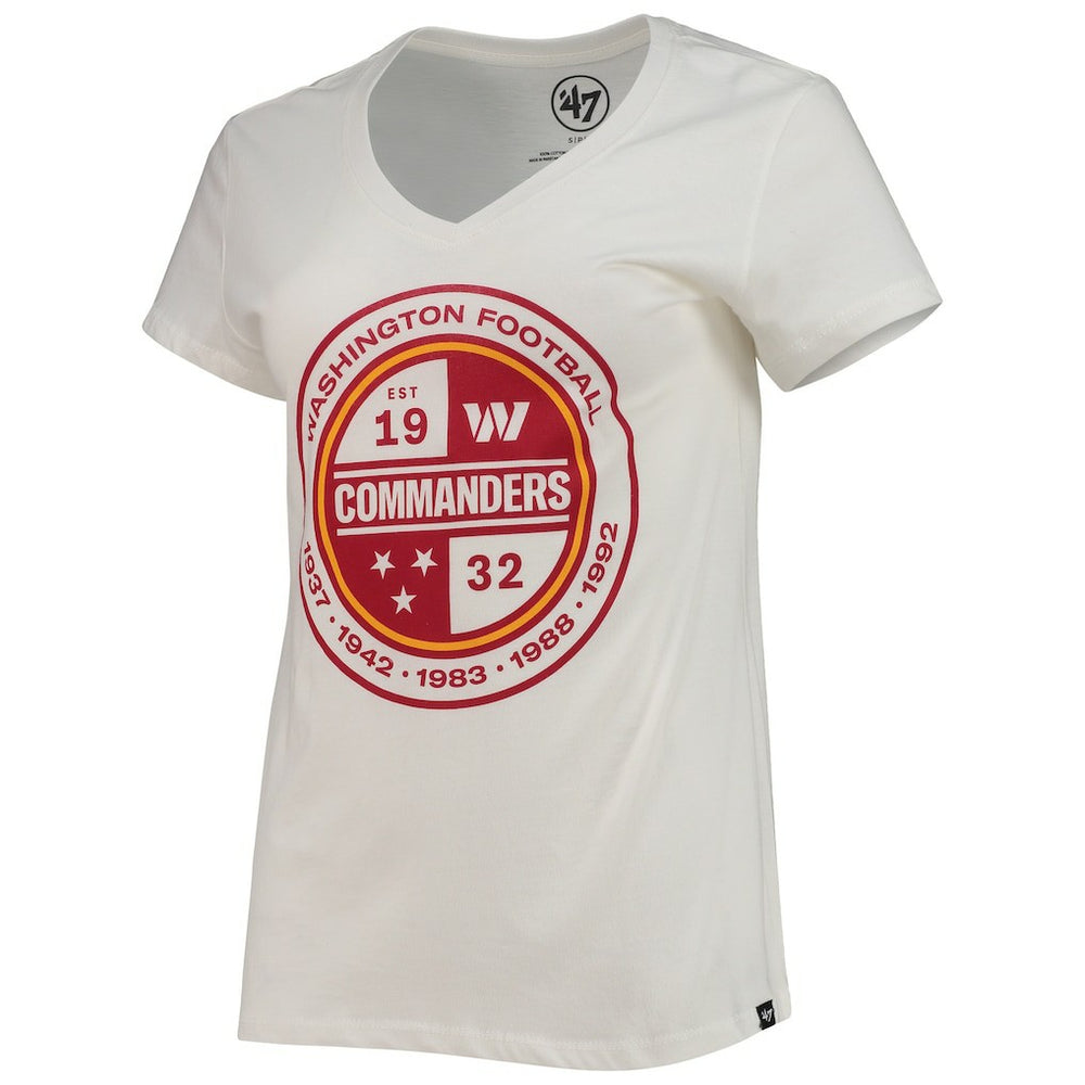 Washington Commanders '47 Women's Imprint Ultra Rival V-Neck T-Shirt White | 47 brand