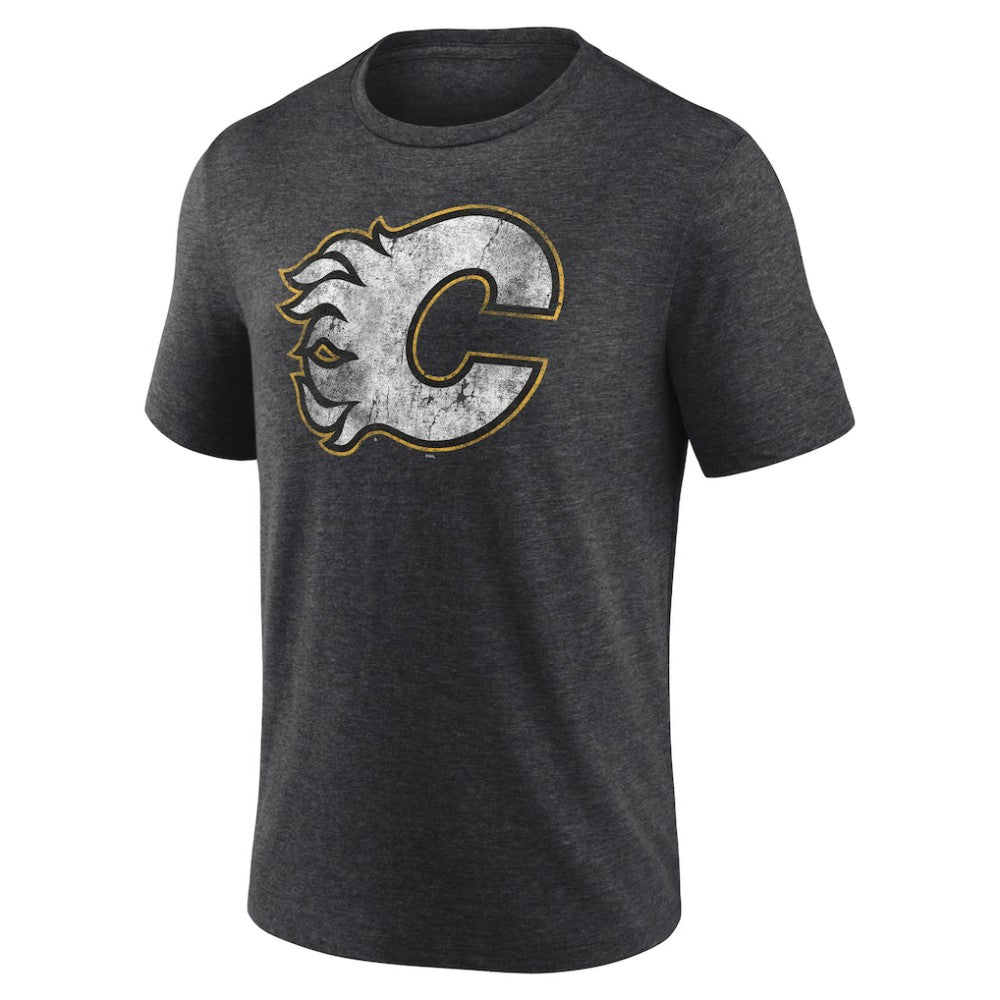 Calgary Flames Wraparound Tri-Blend T-Shirt - Charcoal - NHL