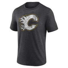 Calgary Flames Wraparound Tri-Blend T-Shirt - Charcoal - NHL