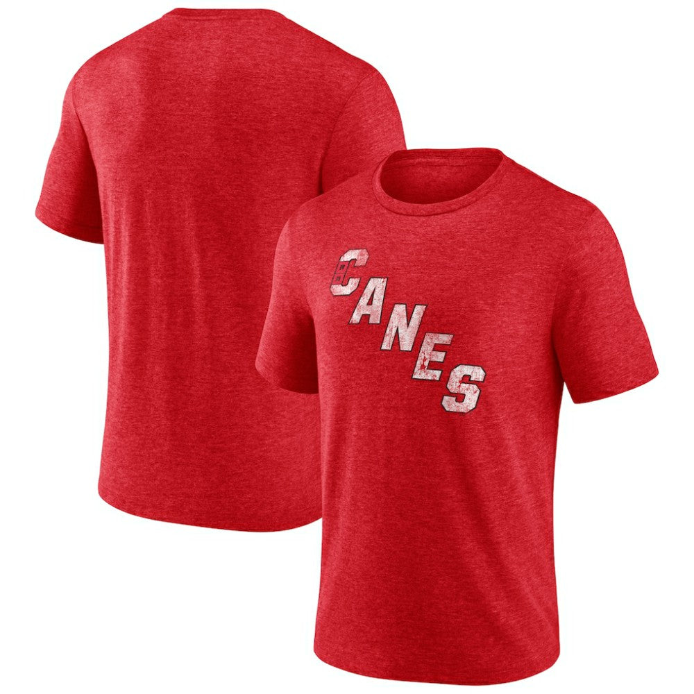 Carolina Hurricanes Wraparound Tri-Blend T-Shirt - Red - NHL