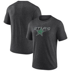 Dallas Stars Wraparound Tri-Blend T-Shirt - Charcoal - NHL