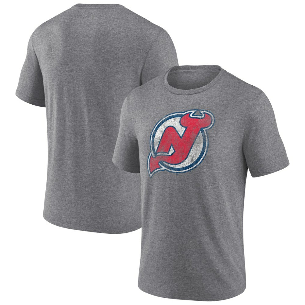 New Jersey Devils Wraparound Tri-Blend T-Shirt - Heather Gray - NHL