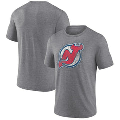 New Jersey Devils Wraparound Tri-Blend T-Shirt - Heather Gray - NHL