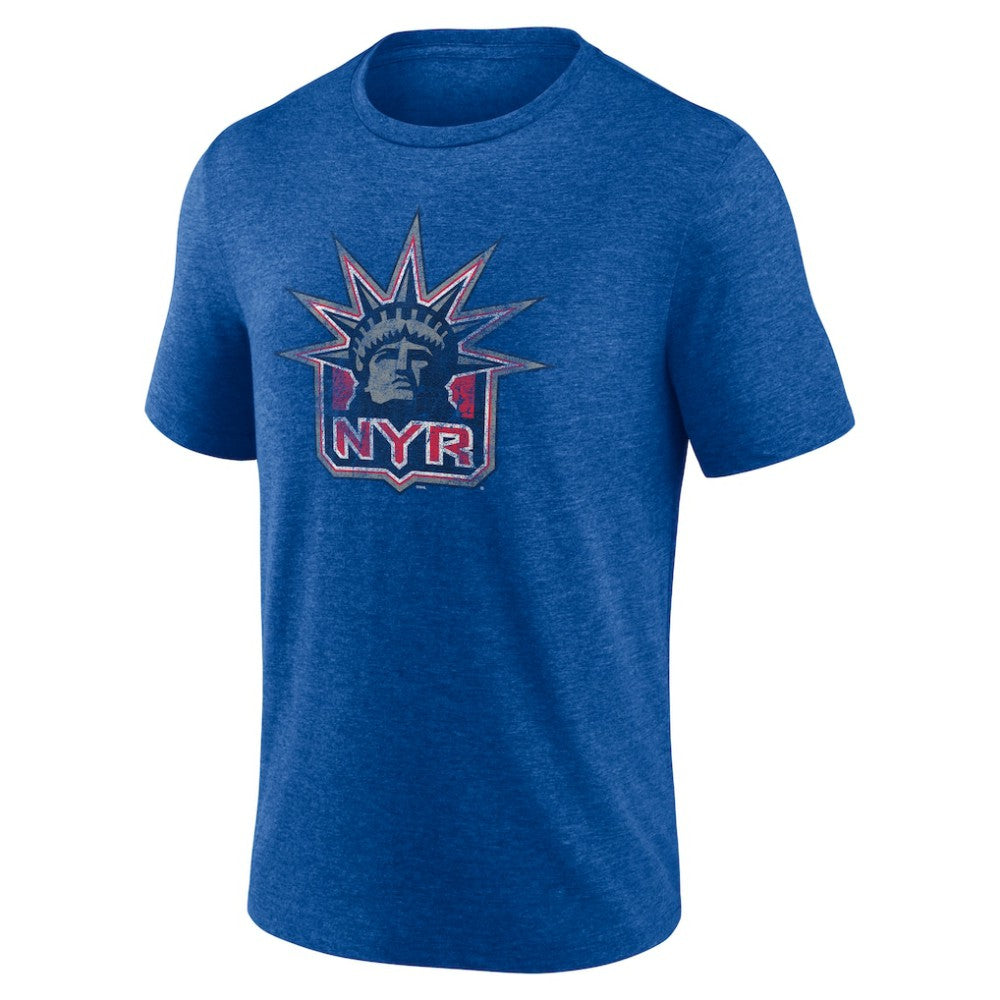 New York Rangers Wraparound Tri-Blend T-Shirt - Blue - NHL