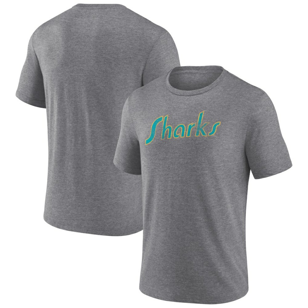 San Jose Sharks Wraparound Tri-Blend T-Shirt - Heather Gray - NHL