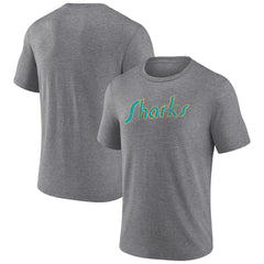 San Jose Sharks Wraparound Tri-Blend T-Shirt - Heather Gray - NHL