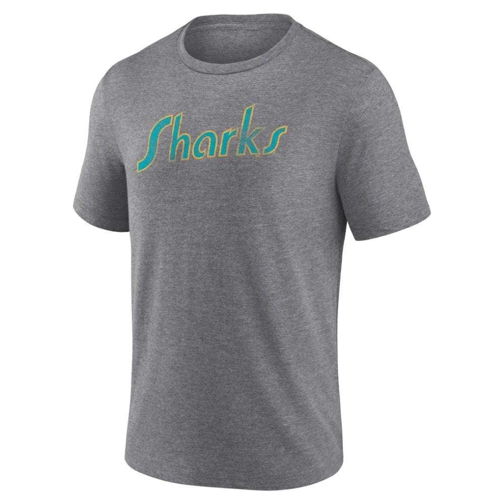 San Jose Sharks Wraparound Tri-Blend T-Shirt - Heather Gray - NHL