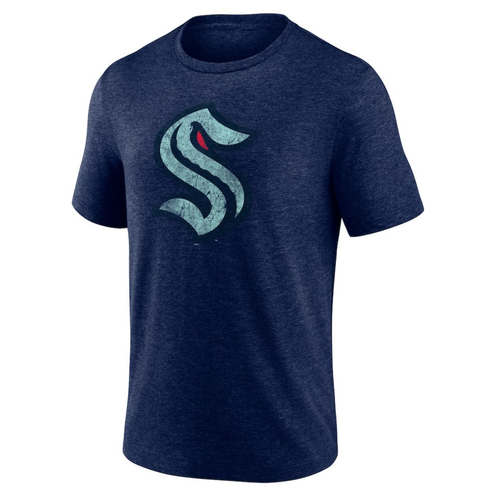 Seattle Kraken Wraparound Tri-Blend T-Shirt - Deep Sea Blue - NHL
