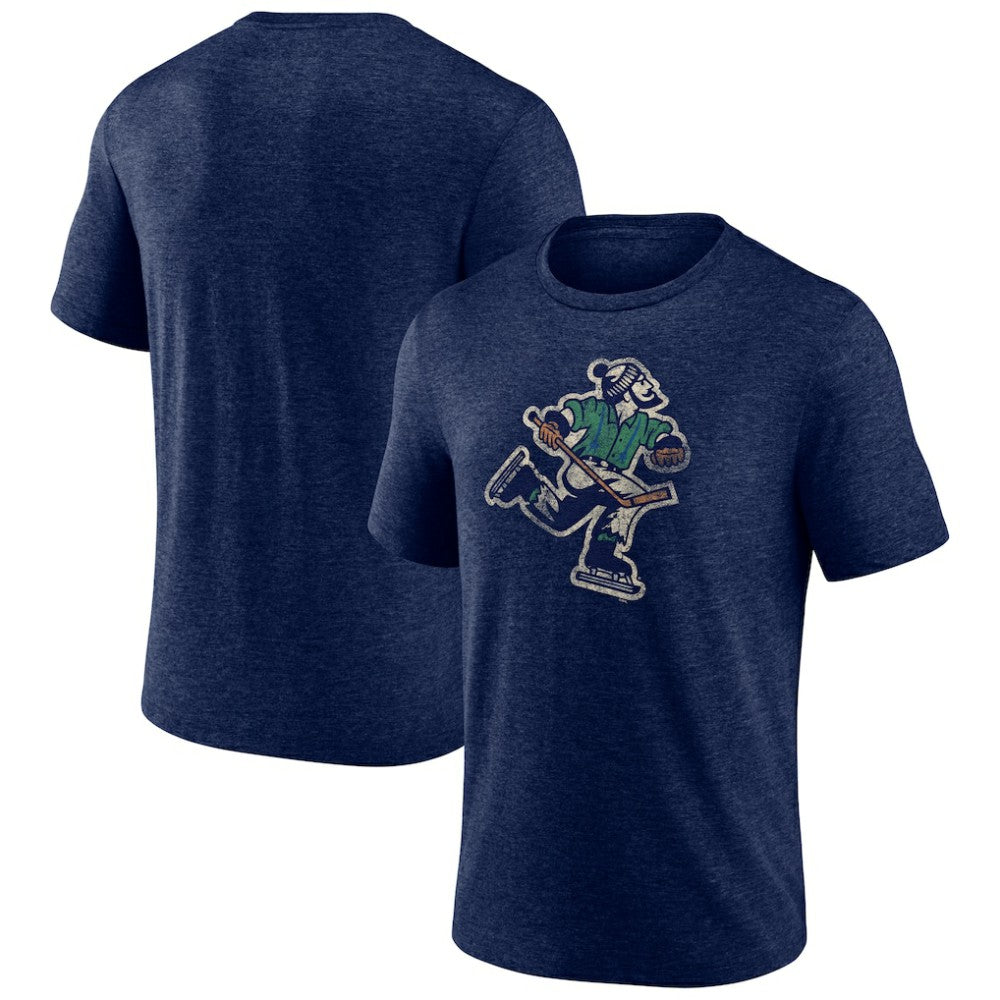 Vancouver Canucks Wraparound Tri-Blend T-Shirt - Navy - NHL