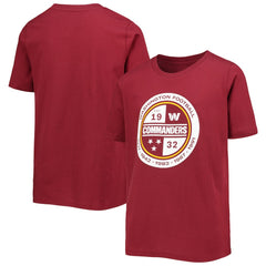 Washington Commanders Youth Secondary Logo T-Shirt Burgundy | NFL